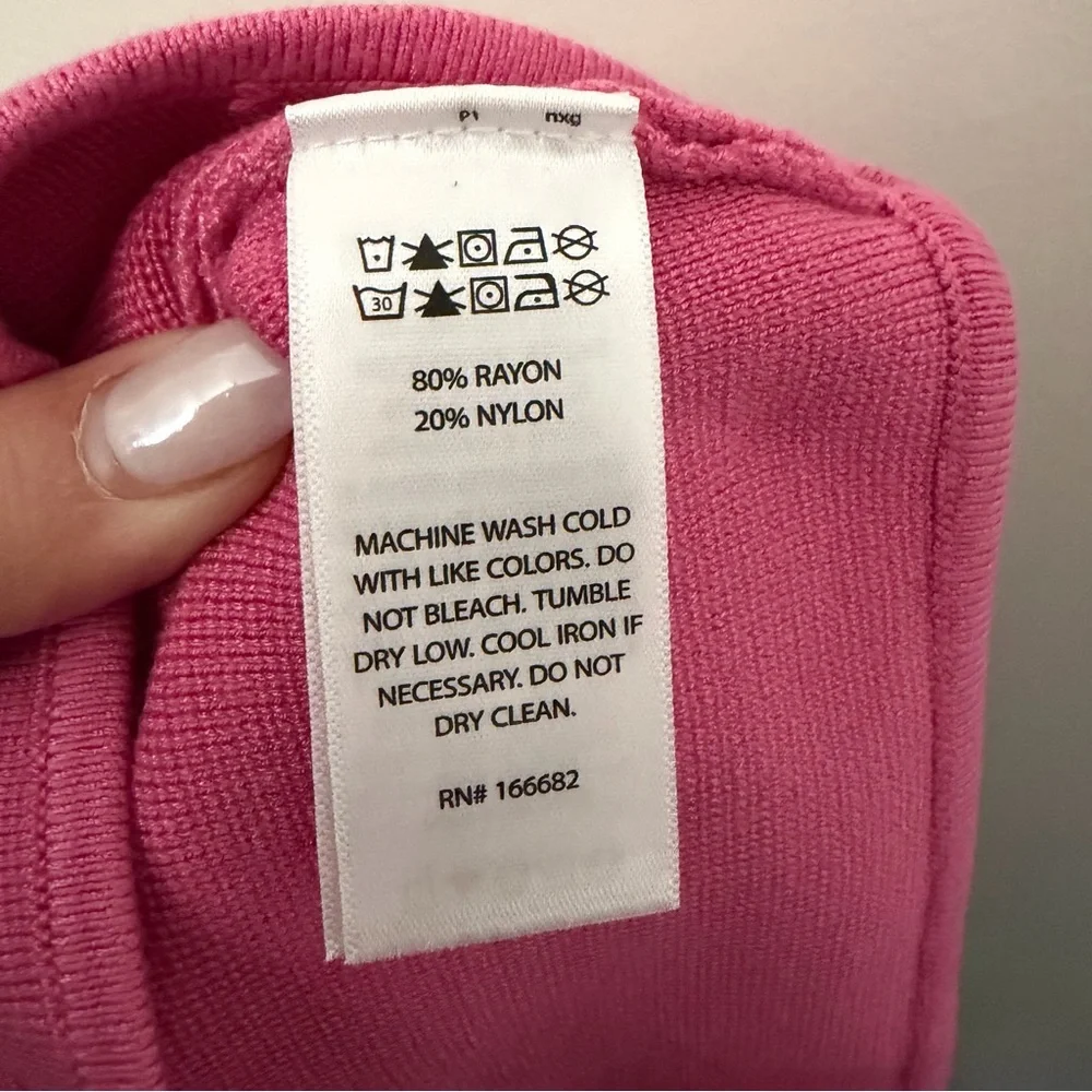 House of Harlow 1960 Ribbed Crop Top Pink - Picture 5 of 5